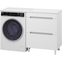 Тумба с раковиной Misty Байкал 130 R УТ000014755 Белая, купить, цена, заказать, магазин, доставка, скидка, промокод, купить, цена, заказать, магазин, доставка, скидка, промокод