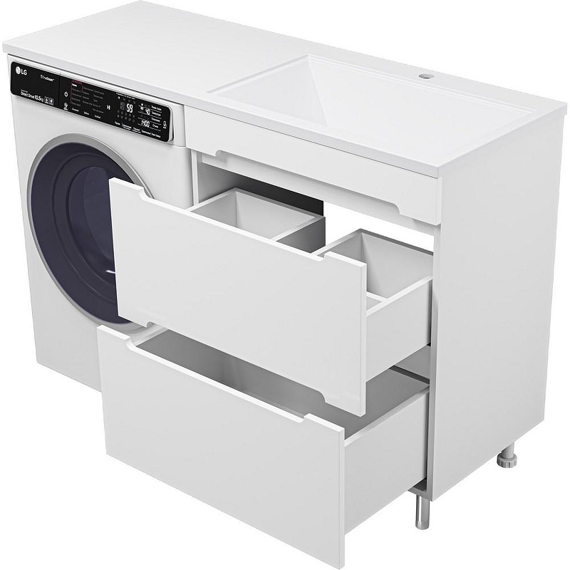 Тумба с раковиной Misty Байкал 130 R УТ000014755 Белая, купить, цена, заказать, магазин, доставка, скидка, промокод, купить, цена, заказать, магазин, доставка, скидка, промокод