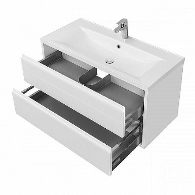 Тумба под раковину Aquaton Римини 100 1A232801RN010 подвесная Белый глянец