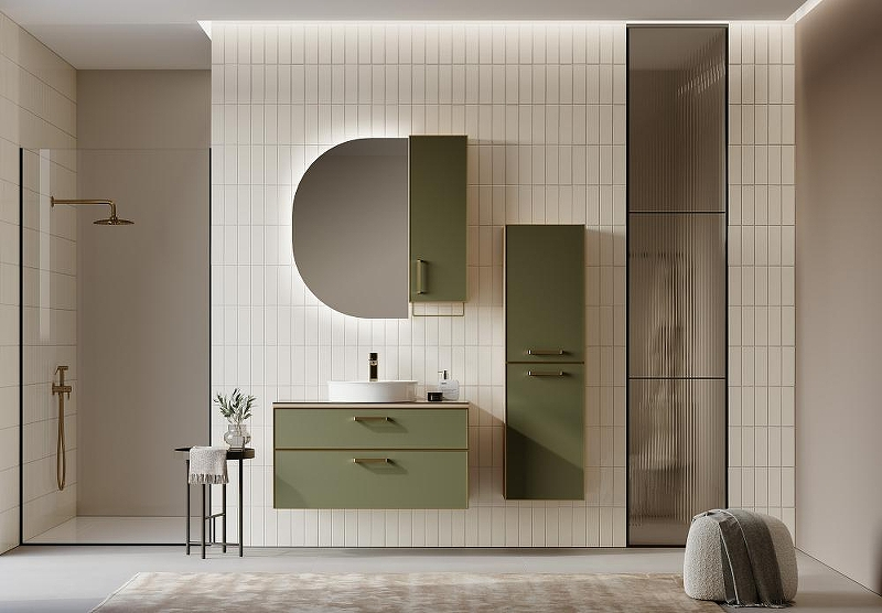 Подвесной шкаф Orka Salerno 30 3005749 подвесной цвет Зеленый матовый Светлое дерево, купить, цена, заказать, магазин, доставка, скидка, промокод, купить, цена, заказать, магазин, доставка, скидка, промокод