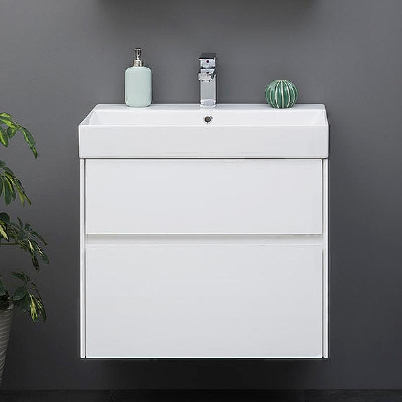 Тумба с раковиной Aquanet Бруклин 60 212596 подвесная Белая, купить, цена, заказать, магазин, доставка, скидка, промокод, купить, цена, заказать, магазин, доставка, скидка, промокод