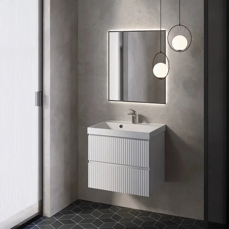 Тумба под раковину AQUAme S1 60 AQM900160WH подвесная цвет Белый глянцевый, купить, цена, заказать, магазин, доставка, скидка, промокод, купить, цена, заказать, магазин, доставка, скидка, промокод