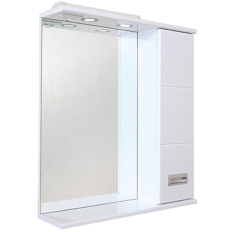 Зеркало со шкафом Onika Балтика 67.02 R 206704 с подсветкой Белое, купить, цена, заказать, магазин, доставка, скидка, промокод, купить, цена, заказать, магазин, доставка, скидка, промокод