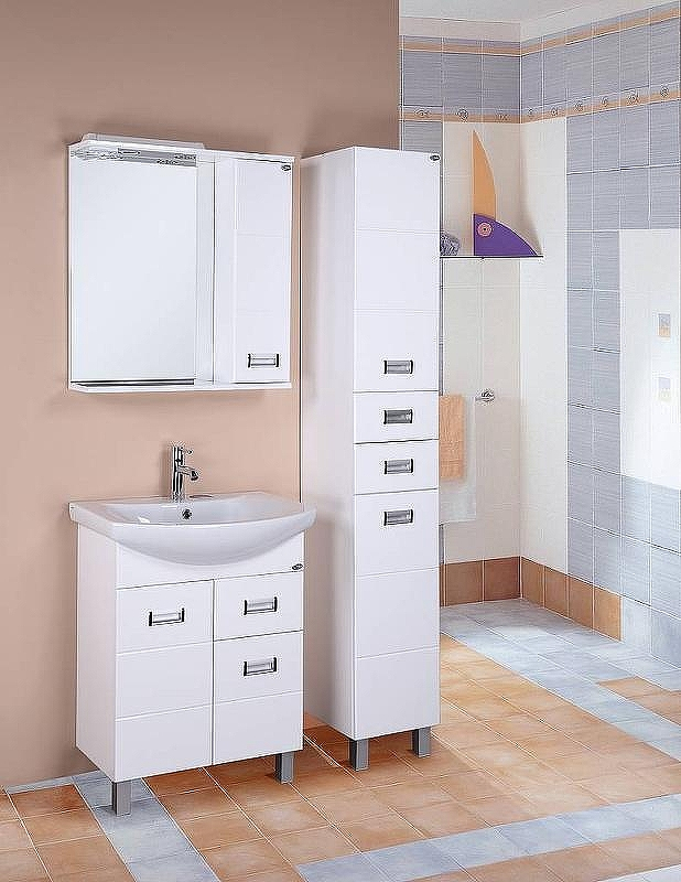 Зеркало со шкафом Onika Балтика 67.02 R 206704 с подсветкой Белое, купить, цена, заказать, магазин, доставка, скидка, промокод, купить, цена, заказать, магазин, доставка, скидка, промокод