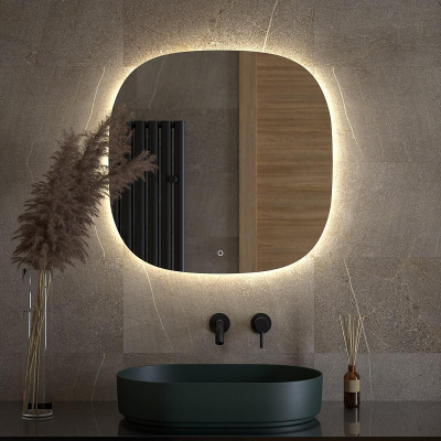 Зеркало Defesto Opti 70х70 DF 2850S с подсветкой 18W-4500K/Сенсорный выключатель/Нейтральный белый свет