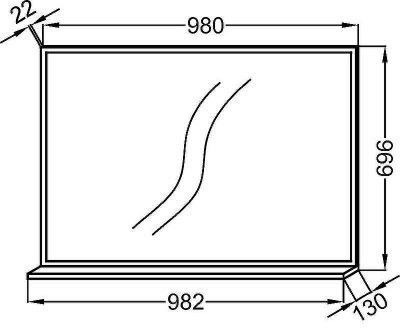 Зеркало Jacob Delafon Vivienne 100 EB1598-E52 Дуб табак