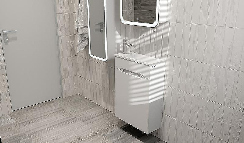 Тумба под раковину Jorno Modul 50 Mol.01.50/P/W/JR подвесная Белая, купить, цена, заказать, магазин, доставка, скидка, промокод, купить, цена, заказать, магазин, доставка, скидка, промокод