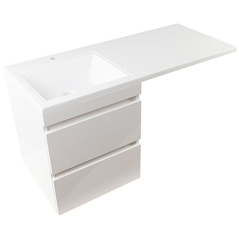 Тумба под раковину Style Line Даллас 115 СС-00000651 подвесная Белый глянец, купить, цена, заказать, магазин, доставка, скидка, промокод, купить, цена, заказать, магазин, доставка, скидка, промокод