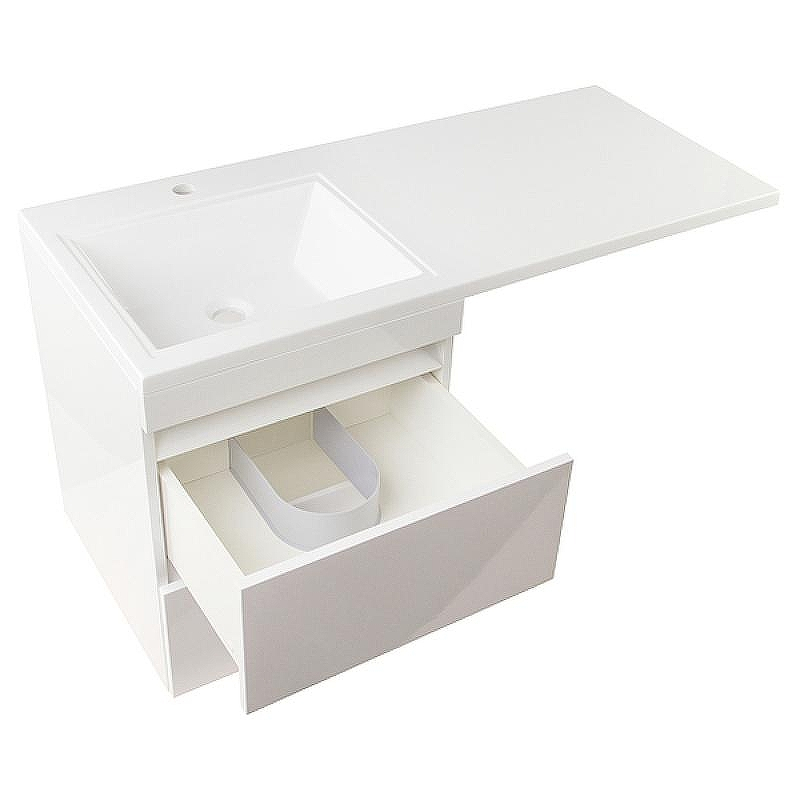 Тумба под раковину Style Line Даллас 115 СС-00000651 подвесная Белый глянец, купить, цена, заказать, магазин, доставка, скидка, промокод, купить, цена, заказать, магазин, доставка, скидка, промокод