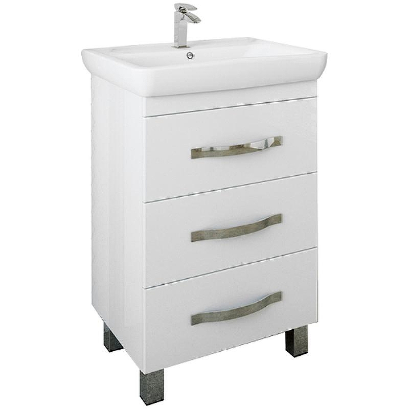 Тумба под раковину Sanflor Одри 60/2 Н0000000105 Белая, купить, цена, заказать, магазин, доставка, скидка, промокод, купить, цена, заказать, магазин, доставка, скидка, промокод