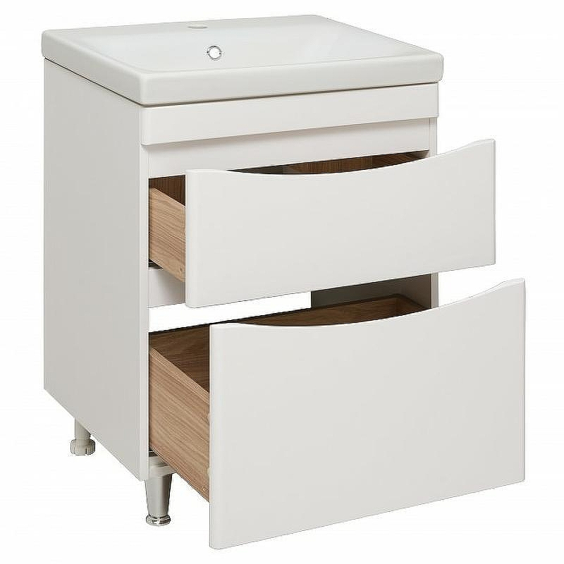 Тумба под раковину Runo Афина 60 00-00001169 Белая, купить, цена, заказать, магазин, доставка, скидка, промокод, купить, цена, заказать, магазин, доставка, скидка, промокод