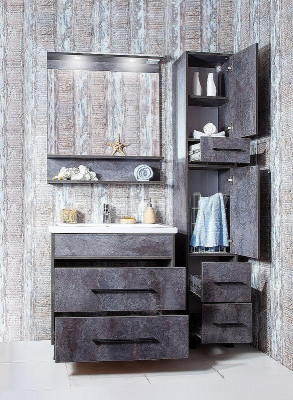 Зеркало Бриклаер Чили 70 4627125415166 с подсветкой Цемент