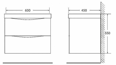 Π’ΡΠΌΠ±Π° ΠΏΠΎΠ΄ ΡΠ°ΠΊΠΎΠ²ΠΈΠ½Ρ BelBagno Marino 65 MARINO-650-2C-SO-RG-P ΠΏΠΎΠ΄Π²Π΅ΡΠ½Π°Ρ Rovere Grigio