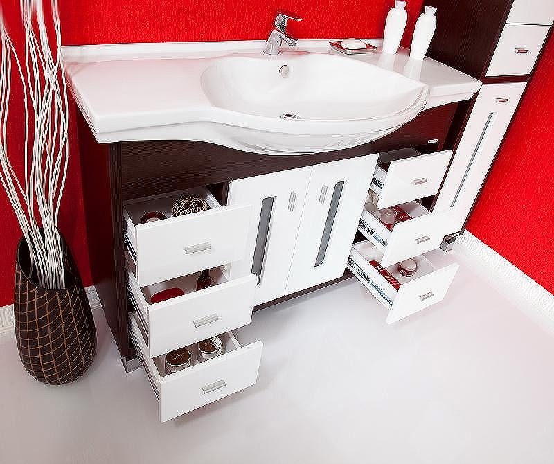 Тумба под раковину Бриклаер Бали 120 4627125411892 Венге Белая глянцевая, купить, цена, заказать, магазин, доставка, скидка, промокод, купить, цена, заказать, магазин, доставка, скидка, промокод