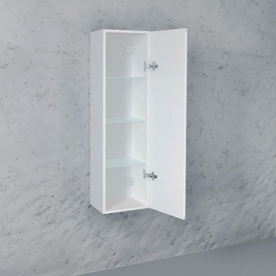 Шкаф пенал Jorno Stone 33 Stn.04.120/P/W/JR подвесной Белый