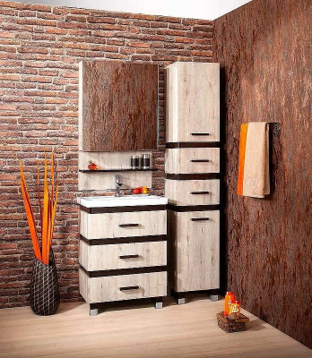 Тумба под раковину Бриклаер Техас 60 4627125412653 Дуб кантри Венге