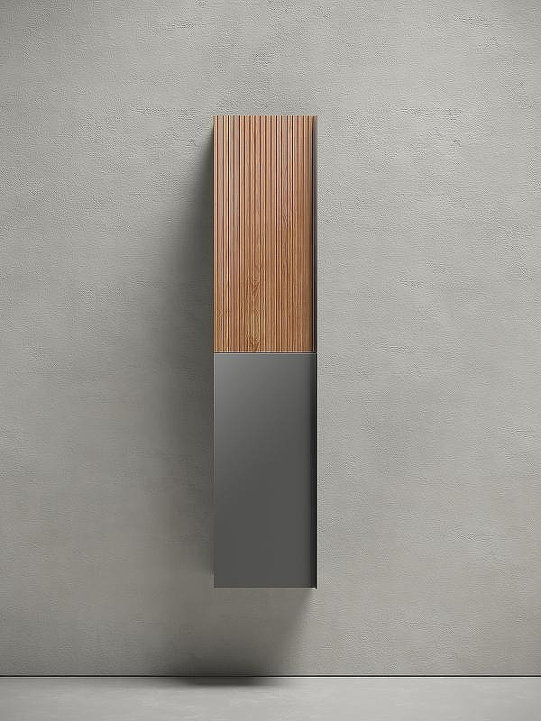 Шкаф пенал Sancos Delta 35 PDL35GR подвесной Дуб красный Графит, купить, цена, заказать, магазин, доставка, скидка, промокод, купить, цена, заказать, магазин, доставка, скидка, промокод