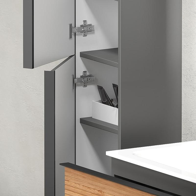 Шкаф пенал Sancos Delta 35 PDL35GR подвесной Дуб красный Графит, купить, цена, заказать, магазин, доставка, скидка, промокод, купить, цена, заказать, магазин, доставка, скидка, промокод