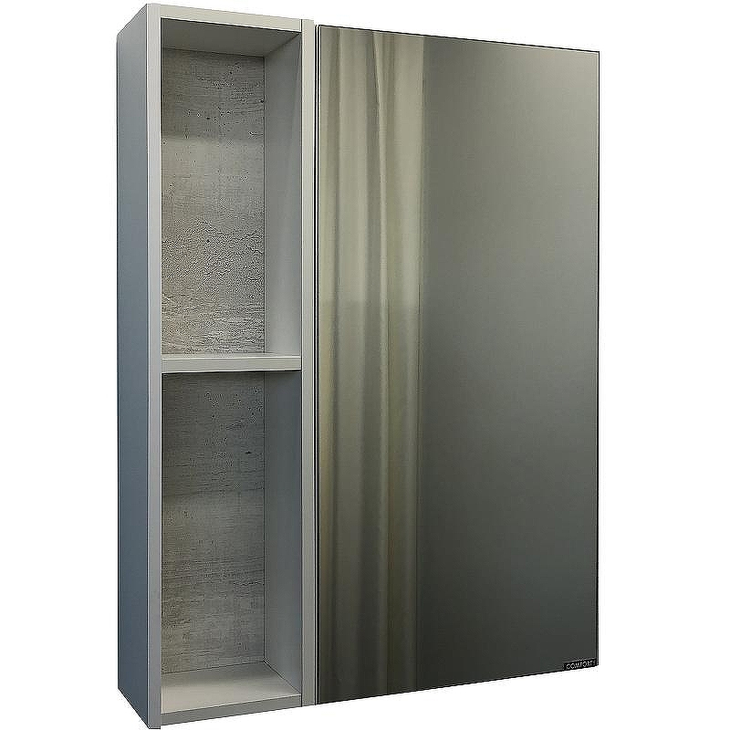 Зеркальный шкаф Comforty Прага 60 00004147599 Дуб белый, купить, цена, заказать, магазин, доставка, скидка, промокод, купить, цена, заказать, магазин, доставка, скидка, промокод