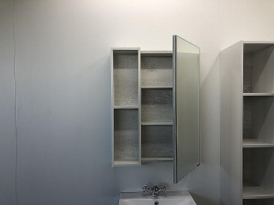 Зеркальный шкаф Comforty Прага 60 00004147599 Дуб белый