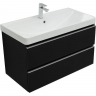 Тумба под раковину Aquanet Вега 90 329598 подвесная Черная, купить, цена, заказать, магазин, доставка, скидка, промокод, купить, цена, заказать, магазин, доставка, скидка, промокод