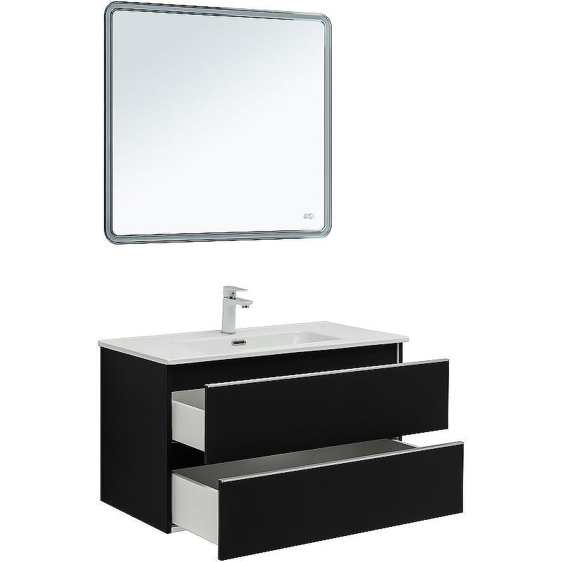 Тумба под раковину Aquanet Вега 90 329598 подвесная Черная, купить, цена, заказать, магазин, доставка, скидка, промокод, купить, цена, заказать, магазин, доставка, скидка, промокод