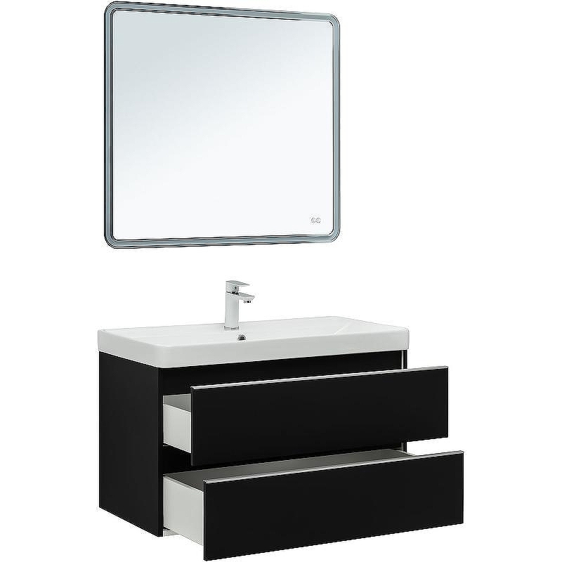 Тумба под раковину Aquanet Вега 90 329598 подвесная Черная, купить, цена, заказать, магазин, доставка, скидка, промокод, купить, цена, заказать, магазин, доставка, скидка, промокод