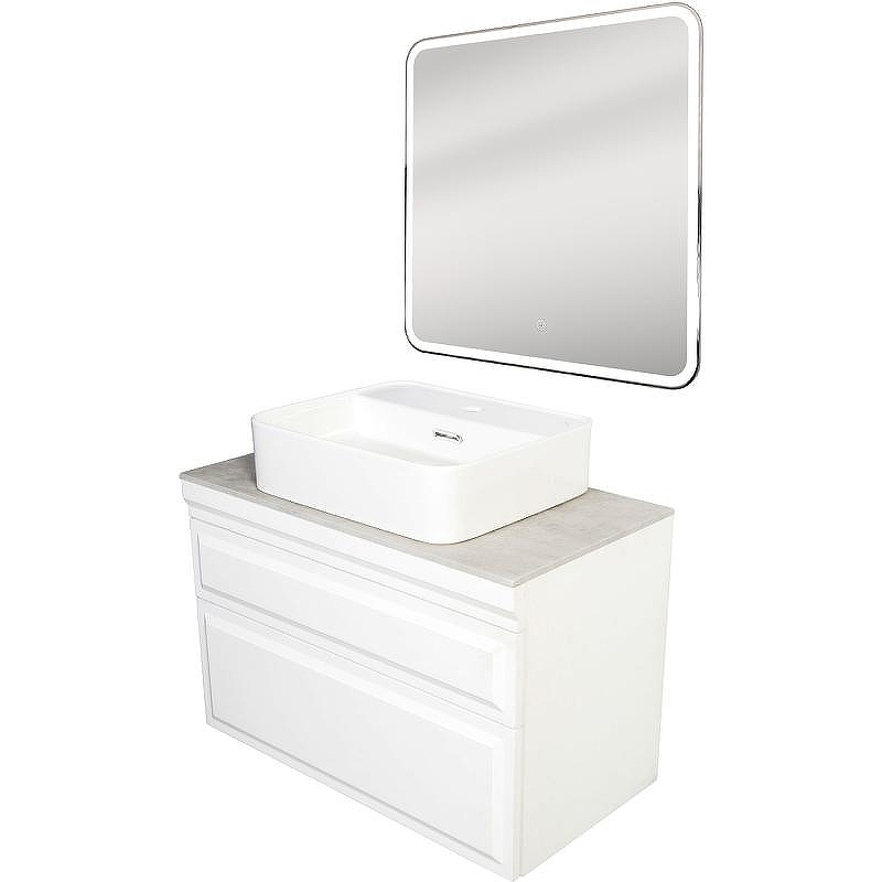 Тумба с раковиной Orange Modi 75 Modi-75TU+RA подвесная Белая, купить, цена, заказать, магазин, доставка, скидка, промокод, купить, цена, заказать, магазин, доставка, скидка, промокод