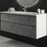 Тумба с раковиной SanVit Кубэ-2 Лофт 90 kkubeloft290 подвесная Бетон Урбан Грей Белая глянцевая, купить, цена, заказать, магазин, доставка, скидка, промокод, купить, цена, заказать, магазин, доставка, скидка, промокод