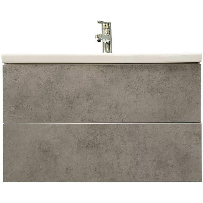 Тумба под раковину Marka One Mix 80П У76462 подвесная Чикаго светло-серый