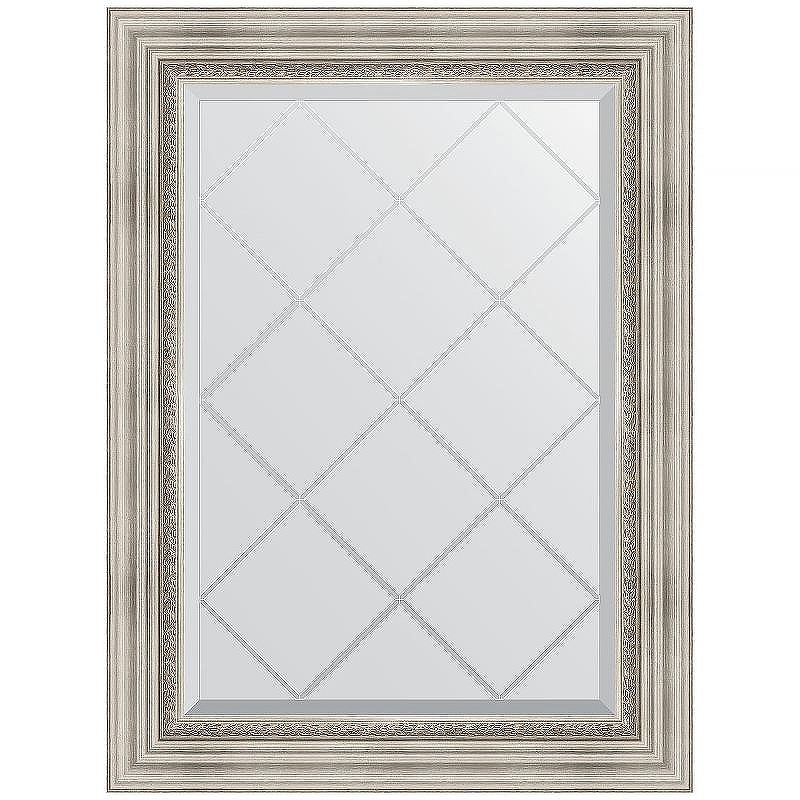 Зеркало Evoform Exclusive-G 89х66 BY 4104 с гравировкой в багетной раме - Римское серебро 88, купить, цена, заказать, магазин, доставка, скидка, промокод, купить, цена, заказать, магазин, доставка, скидка, промокод