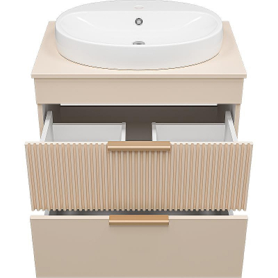 Тумба с раковиной Brevita Enfida 70 УТ000015614 Бежевая матовая