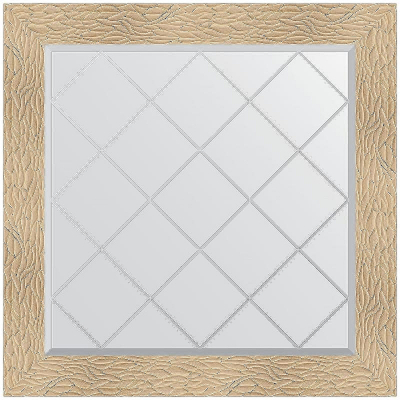 Зеркало Evoform Exclusive-G 86х86 BY 4322 с гравировкой в багетной раме - Золотые дюны 90