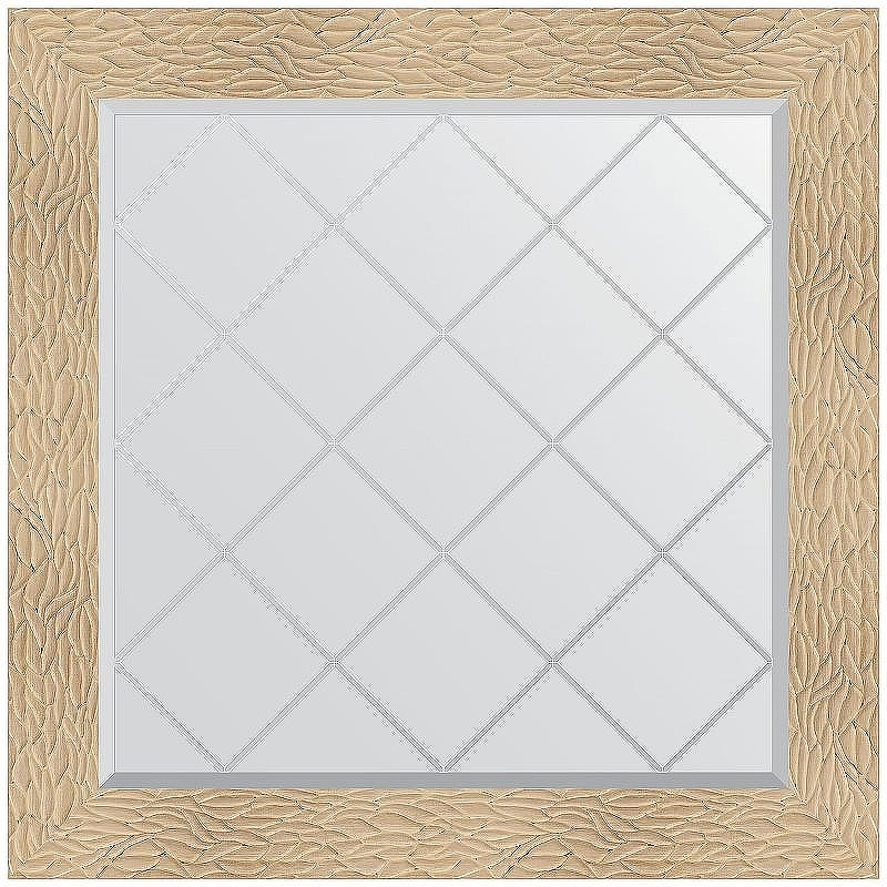 Зеркало Evoform Exclusive-G 86х86 BY 4322 с гравировкой в багетной раме - Золотые дюны 90, купить, цена, заказать, магазин, доставка, скидка, промокод, купить, цена, заказать, магазин, доставка, скидка, промокод