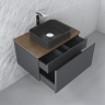 Тумба под раковину Raval Morelle 80 Mrl.01.80/P/A-T/RL подвесная Антрацит Трюфель, купить, цена, заказать, магазин, доставка, скидка, промокод, купить, цена, заказать, магазин, доставка, скидка, промокод