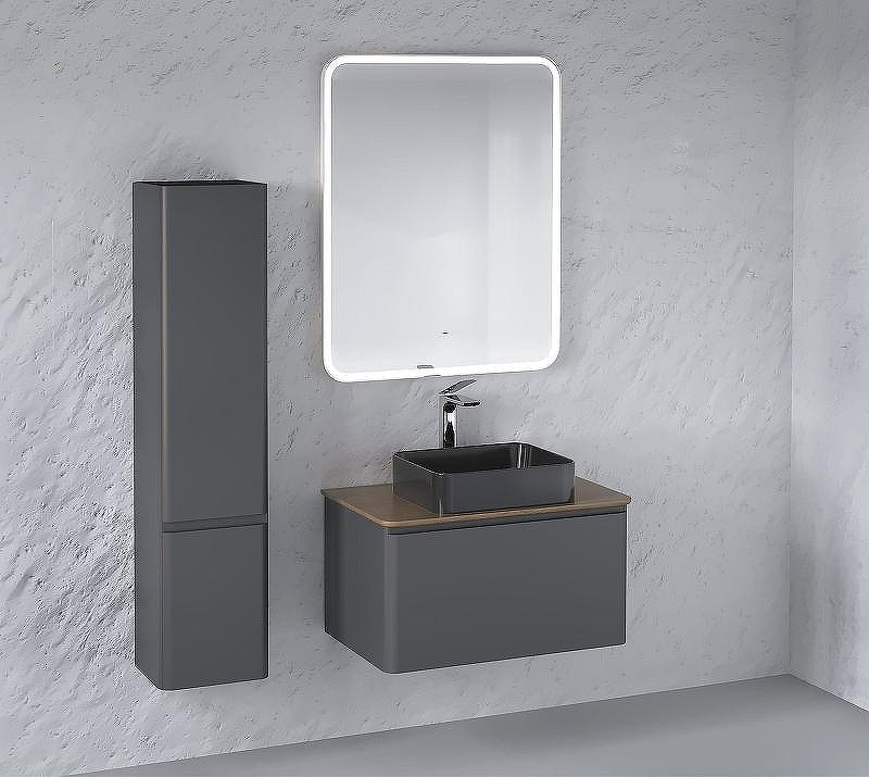 Тумба под раковину Raval Morelle 80 Mrl.01.80/P/A-T/RL подвесная Антрацит Трюфель, купить, цена, заказать, магазин, доставка, скидка, промокод, купить, цена, заказать, магазин, доставка, скидка, промокод