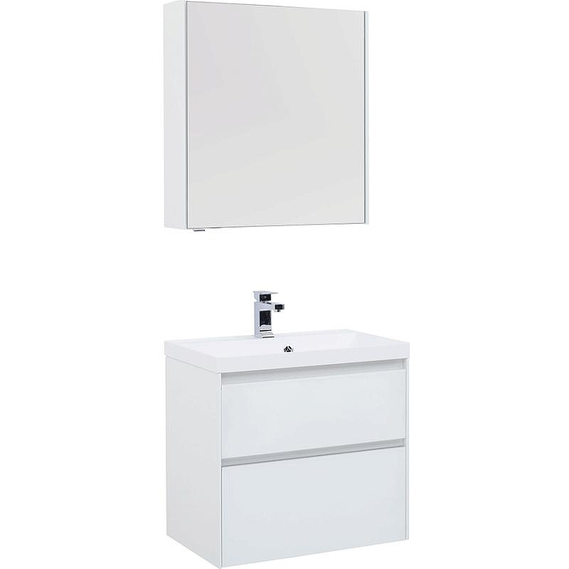 Комплект мебели для ванной Aquanet Гласс 70 240464 подвесной Белый, купить, цена, заказать, магазин, доставка, скидка, промокод, купить, цена, заказать, магазин, доставка, скидка, промокод