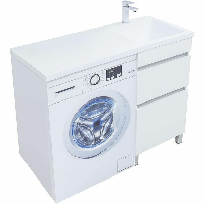 Тумба под раковину Aquanet Вега 110 329123 Белый глянец