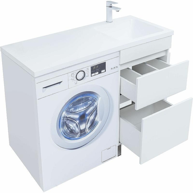 Тумба под раковину Aquanet Вега 110 329123 Белый глянец, купить, цена, заказать, магазин, доставка, скидка, промокод, купить, цена, заказать, магазин, доставка, скидка, промокод