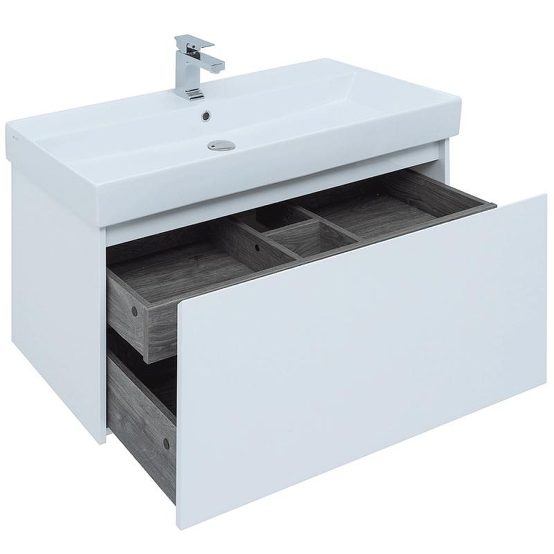 Тумба под раковину Aquanet Nova Lite 100 242580 подвесная Белая, купить, цена, заказать, магазин, доставка, скидка, промокод, купить, цена, заказать, магазин, доставка, скидка, промокод