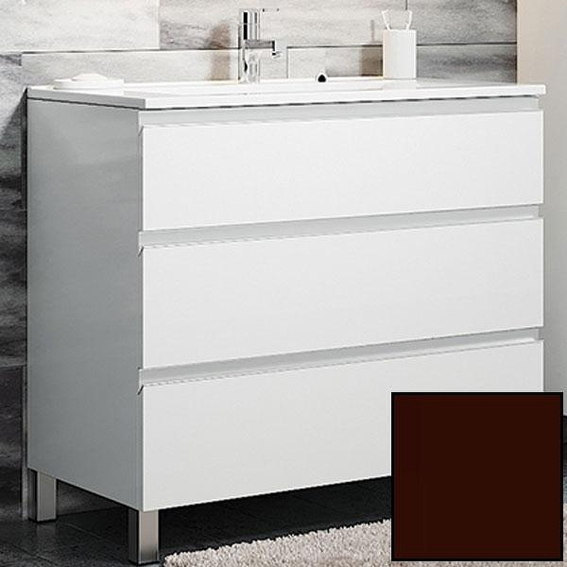 Тумба с раковиной SanVit Авеню-3 75 kavenu375 в цвете Ral Шоколад, купить, цена, заказать, магазин, доставка, скидка, промокод, купить, цена, заказать, магазин, доставка, скидка, промокод