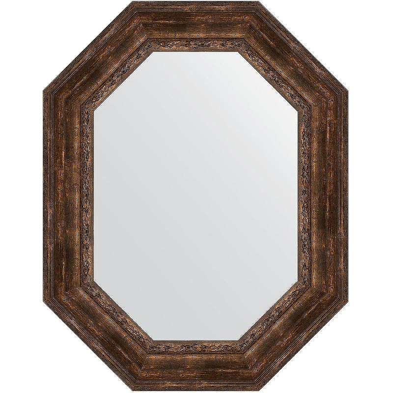 Зеркало Evoform Polygon 92х72 BY 7271 в багетной раме - Состаренное дерево с орнаментом 120, купить, цена, заказать, магазин, доставка, скидка, промокод, купить, цена, заказать, магазин, доставка, скидка, промокод