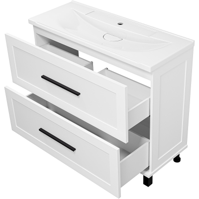 Тумба с раковиной Misty Модерн 100 УТ000024621 Белая матовая