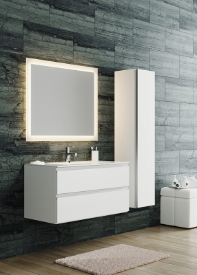 Шкаф пенал SanVit Авеню 32 pavenu в цвете Ral подвесной Желтый глянец