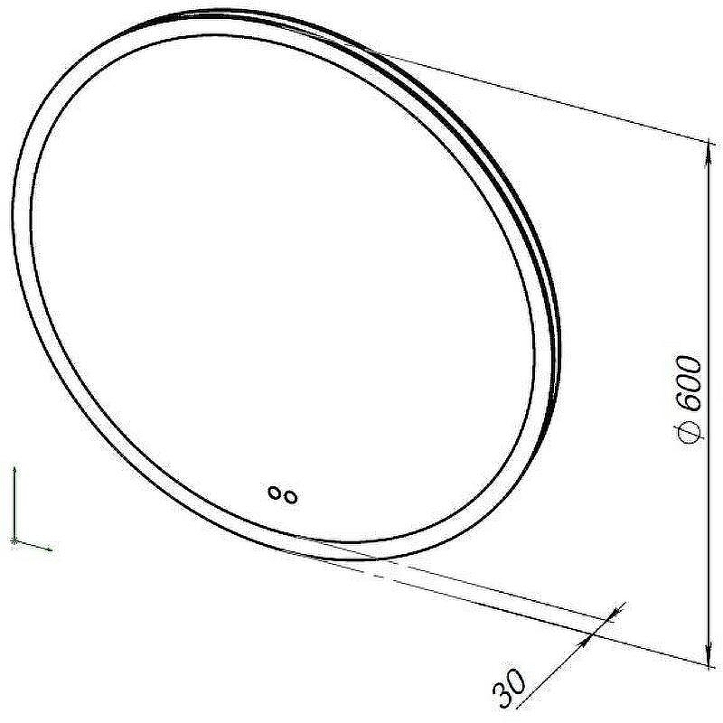 Зеркало Aquanet Арт 60 336635 с подсветкой с сенсорным выключателем и диммером, купить, цена, заказать, магазин, доставка, скидка, промокод, купить, цена, заказать, магазин, доставка, скидка, промокод