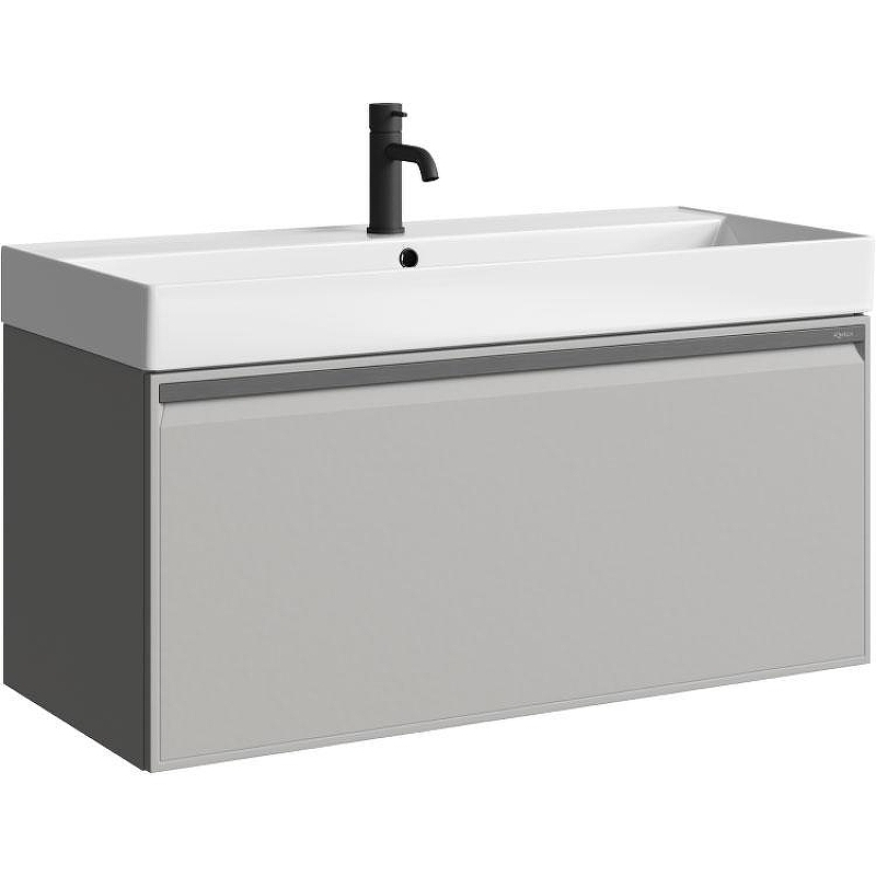 Тумба под раковину Aqwella Pure 100 PUR0110ST подвесная Серый туман, купить, цена, заказать, магазин, доставка, скидка, промокод, купить, цена, заказать, магазин, доставка, скидка, промокод