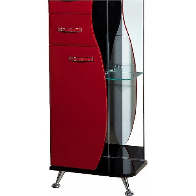 Шкаф пенал Bellezza Рио 50 L 4623606022212 Черный Красный, купить, цена, заказать, магазин, доставка, скидка, промокод, купить, цена, заказать, магазин, доставка, скидка, промокод