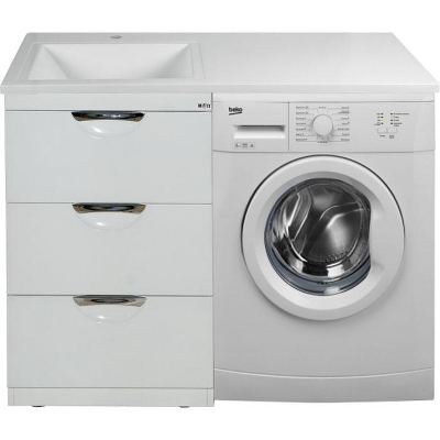 Тумба с раковиной Misty Куба 120 L УТ000001718 Белая