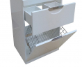 Тумба с раковиной Misty Куба 120 R УТ000005575 с бельевой корзиной Белая, купить, цена, заказать, магазин, доставка, скидка, промокод, купить, цена, заказать, магазин, доставка, скидка, промокод