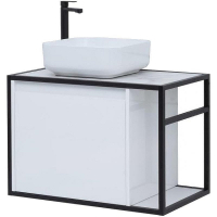 Тумба под раковину Aquanet Nova Lite Loft 75L 261650 подвесная Белый глянец, купить, цена, заказать, магазин, доставка, скидка, промокод, купить, цена, заказать, магазин, доставка, скидка, промокод